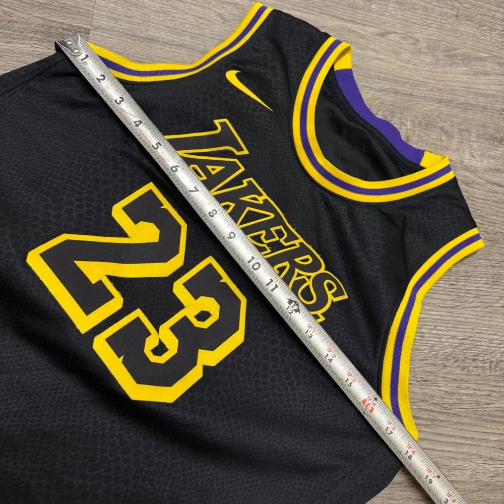 Nike LeBron James Lakers City Edition Mamba‎ Jersey 23 Kids Large Black BY1P